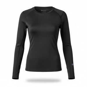 C9 by Champion Womens Shirt Power Core Long Sleeve Black Athletic Activewear L